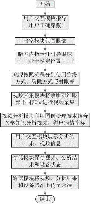 Ocular examination method and apparatus based on intelligent video collection and analysis