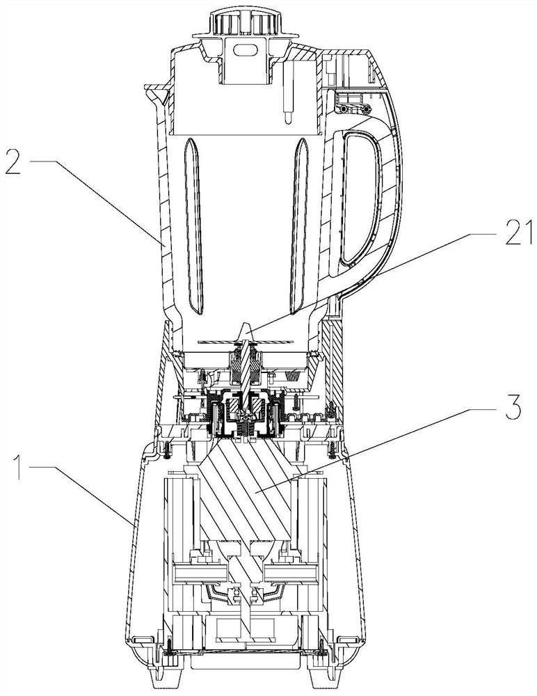 Processing method of nutritional paste easy to clean and food processor