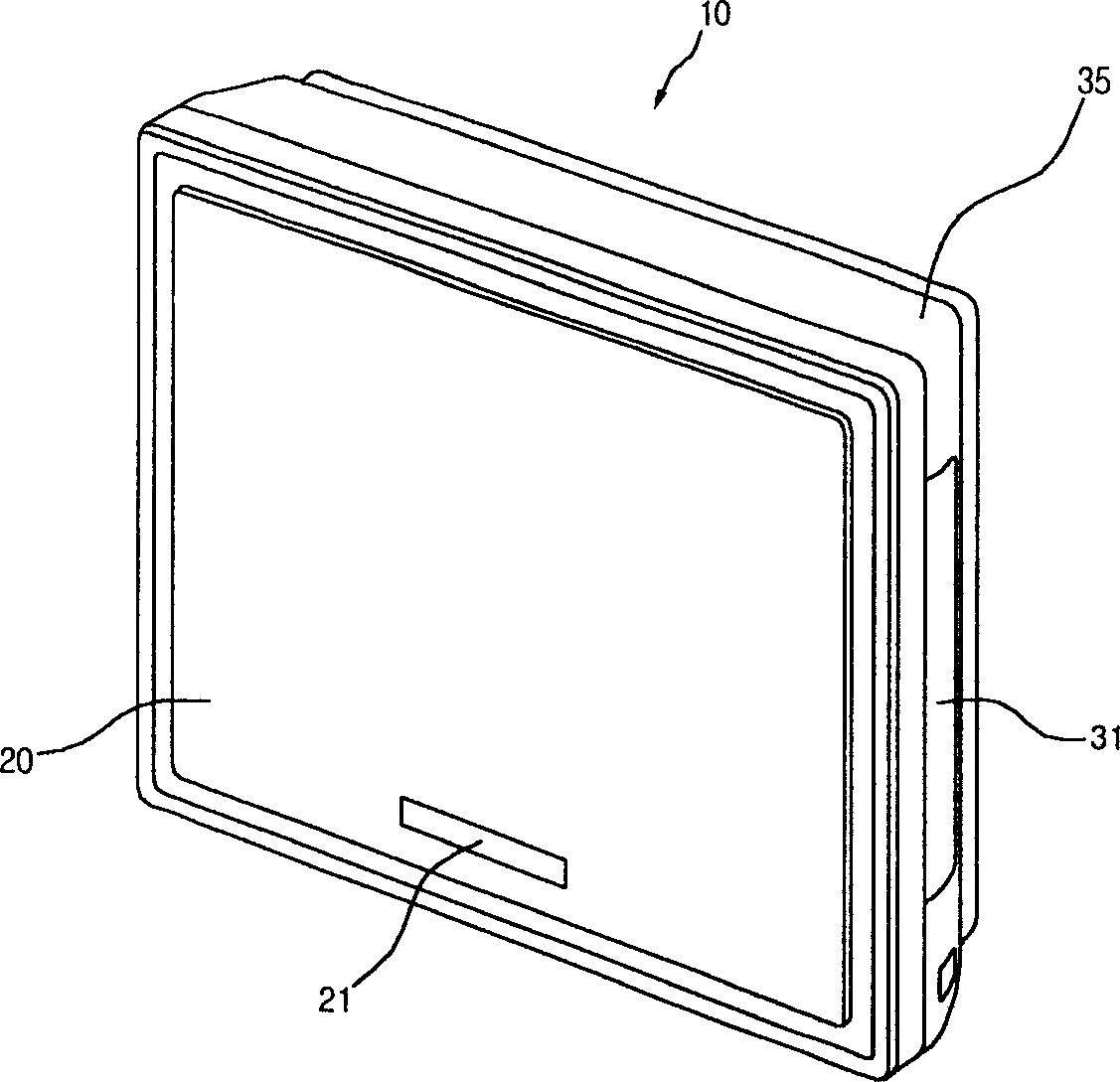 Installation structure of front panel of indoor machine of air conditioner