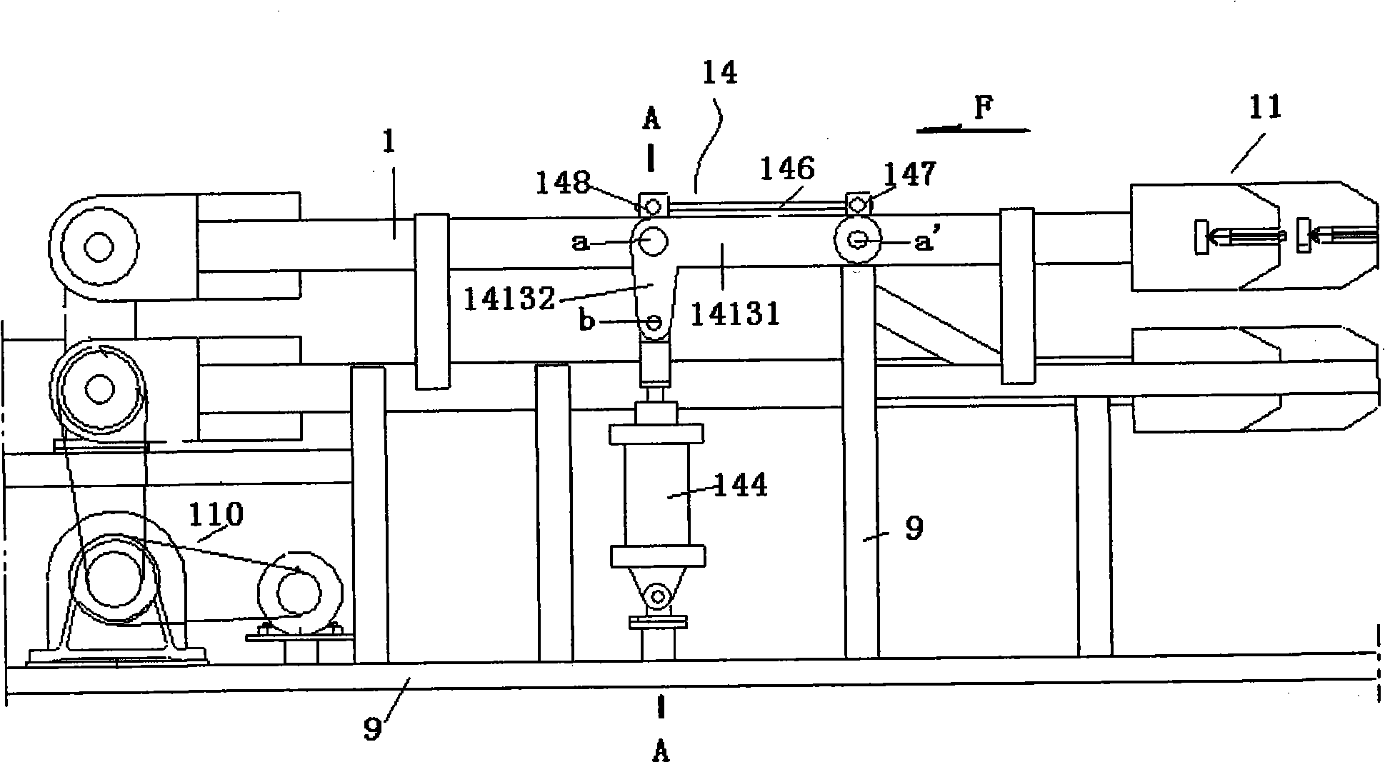 Pultrusion construction of composite material pultrusion machine and the pultrusion machine