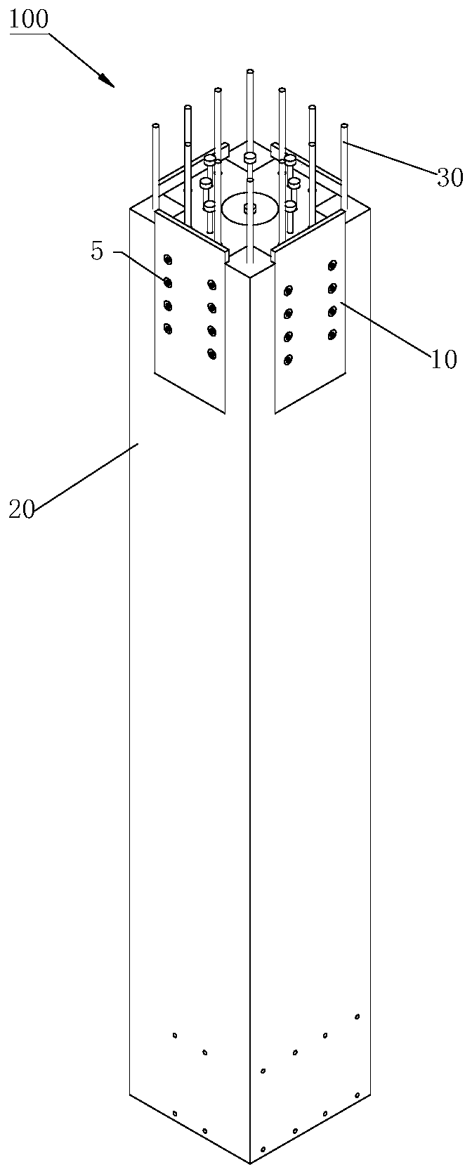Manufacturing method of prefabricated column, assembly method of column and beam
