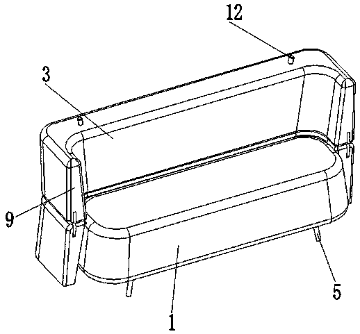 Folding sofa bed