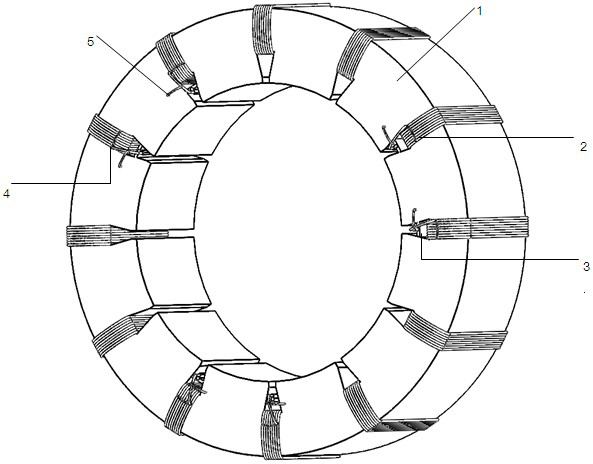 Novel discrete automatic magnetism-adjusting and speed-adjusting motor stator structure