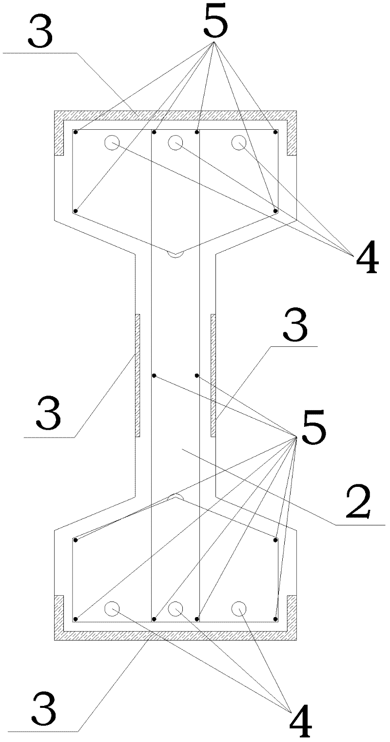 Prestressed reinforcement and non-prestressed reinforcement combined H-shaped reinforced concrete sheet pile and manufacture method thereof