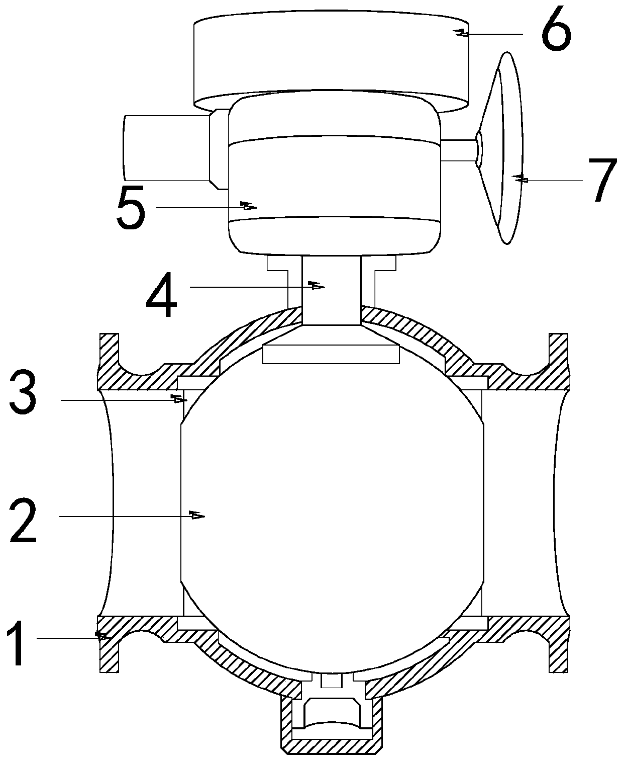 Flexible self-adaption petroleum pipeline ball valve