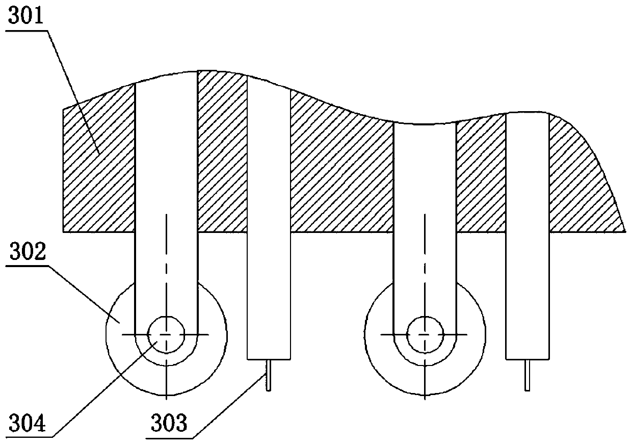 Horizontal overhead tensioning device for motor rotor conducting bars