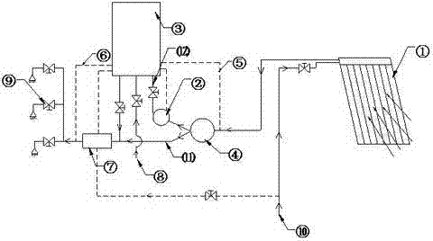 Application method of complementary non-pressure-bearing water heating system