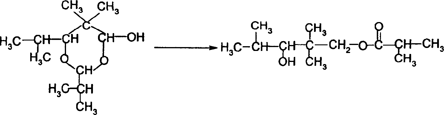 Production of 2,2,4-trimethyl-1,-3-pentadiol mono-isobutyric acid