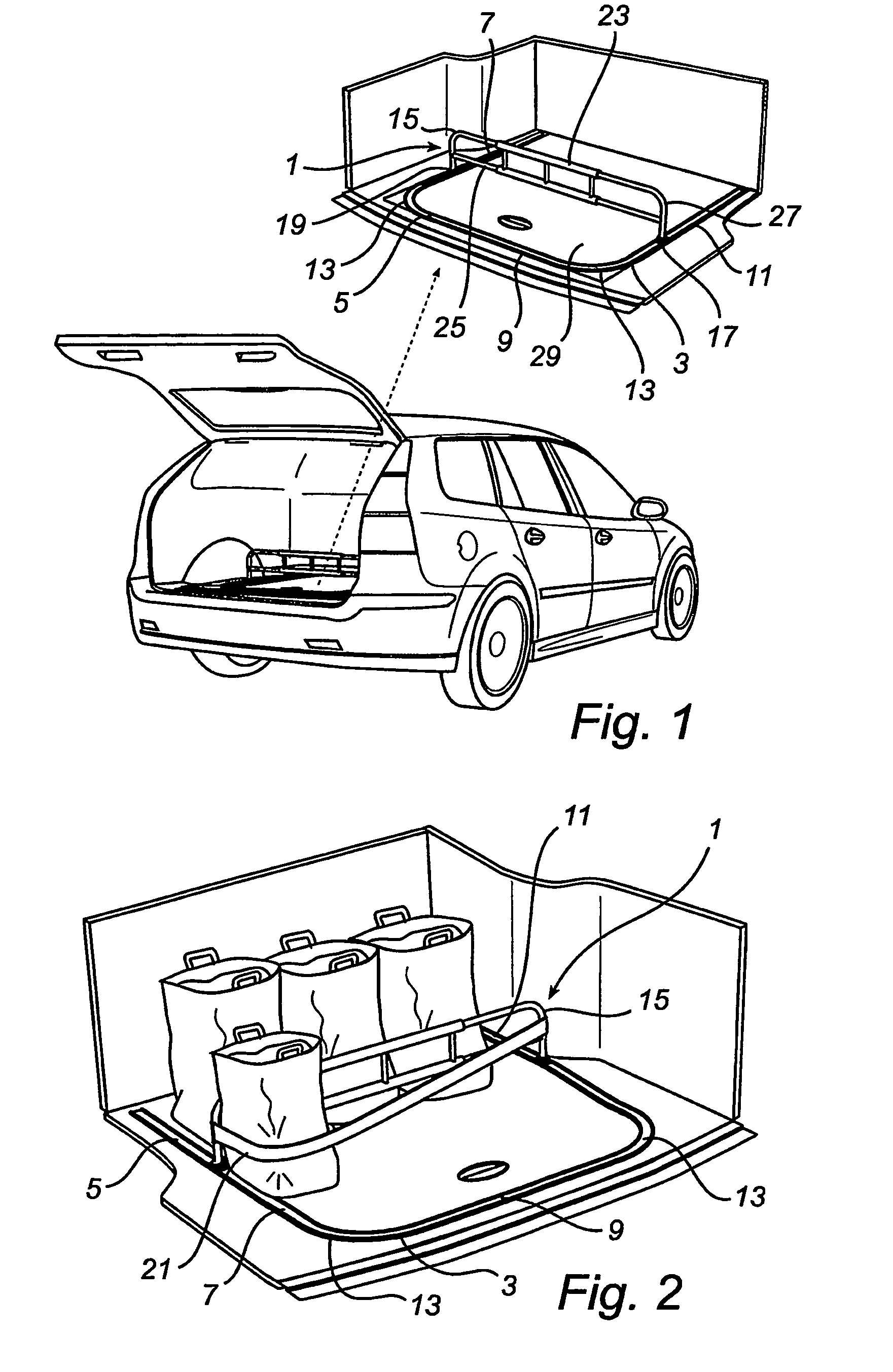 Load device for vehicles