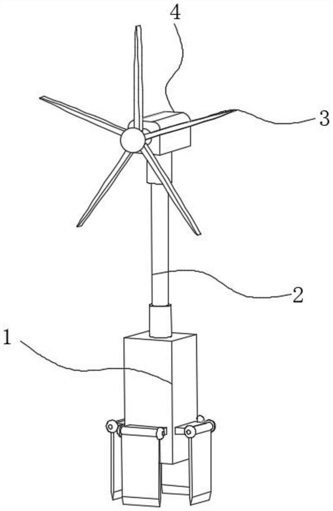 Wind driven generator protection bottom shell