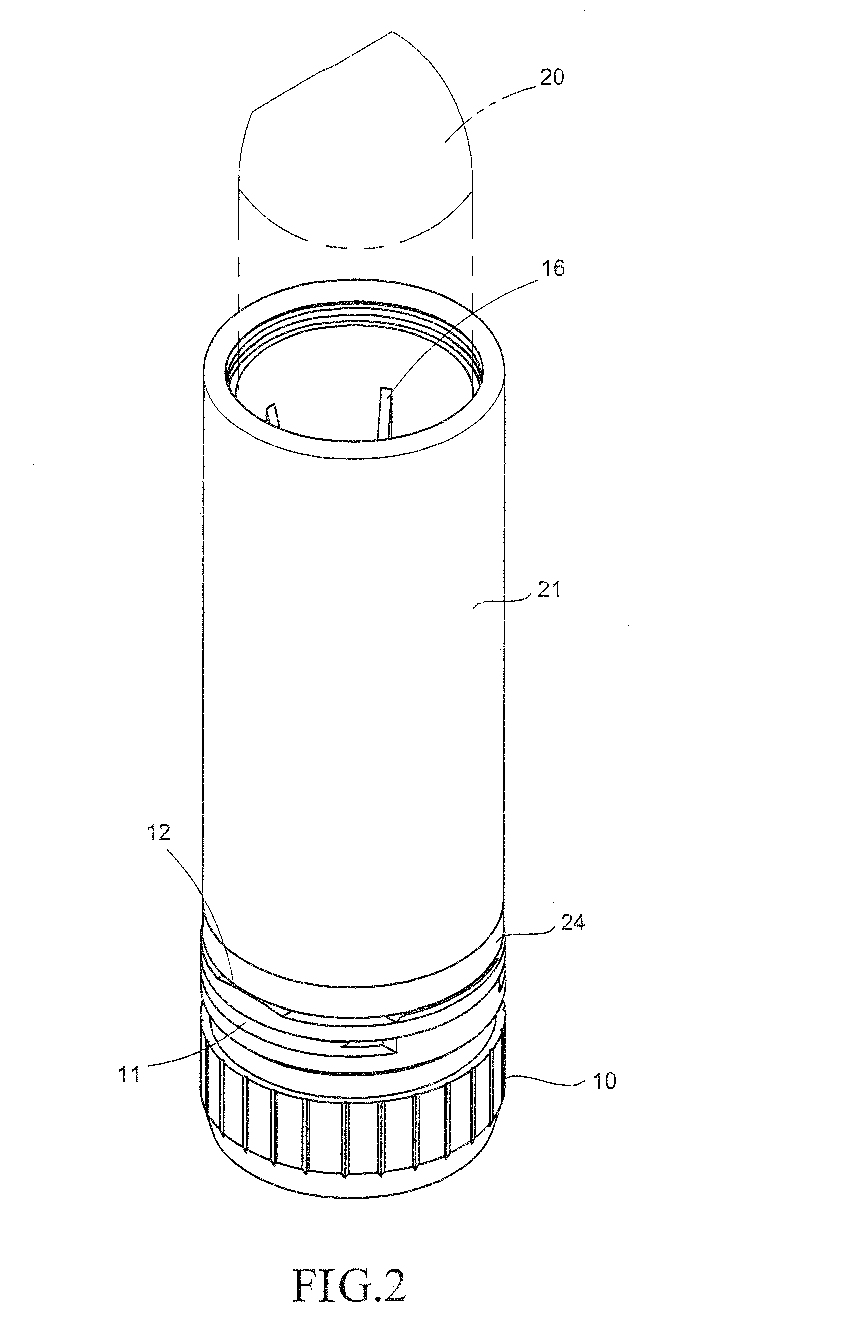 Assembling structure of intermediate tube of lipstick