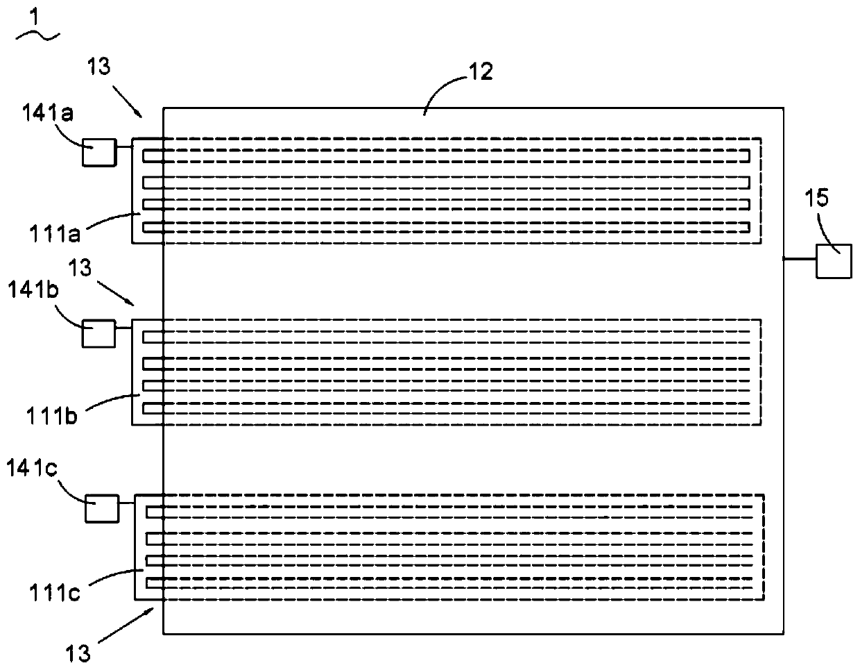 WAT test device for detecting metal connecting line hillocks, preparation method and test method