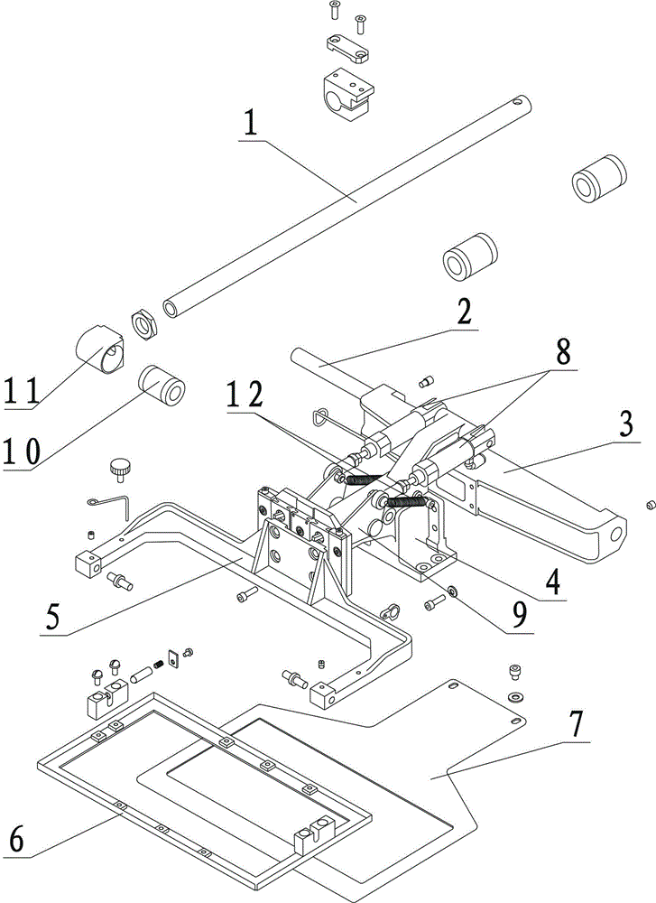 Pressing frame mechanism of computer pattern sewing machine