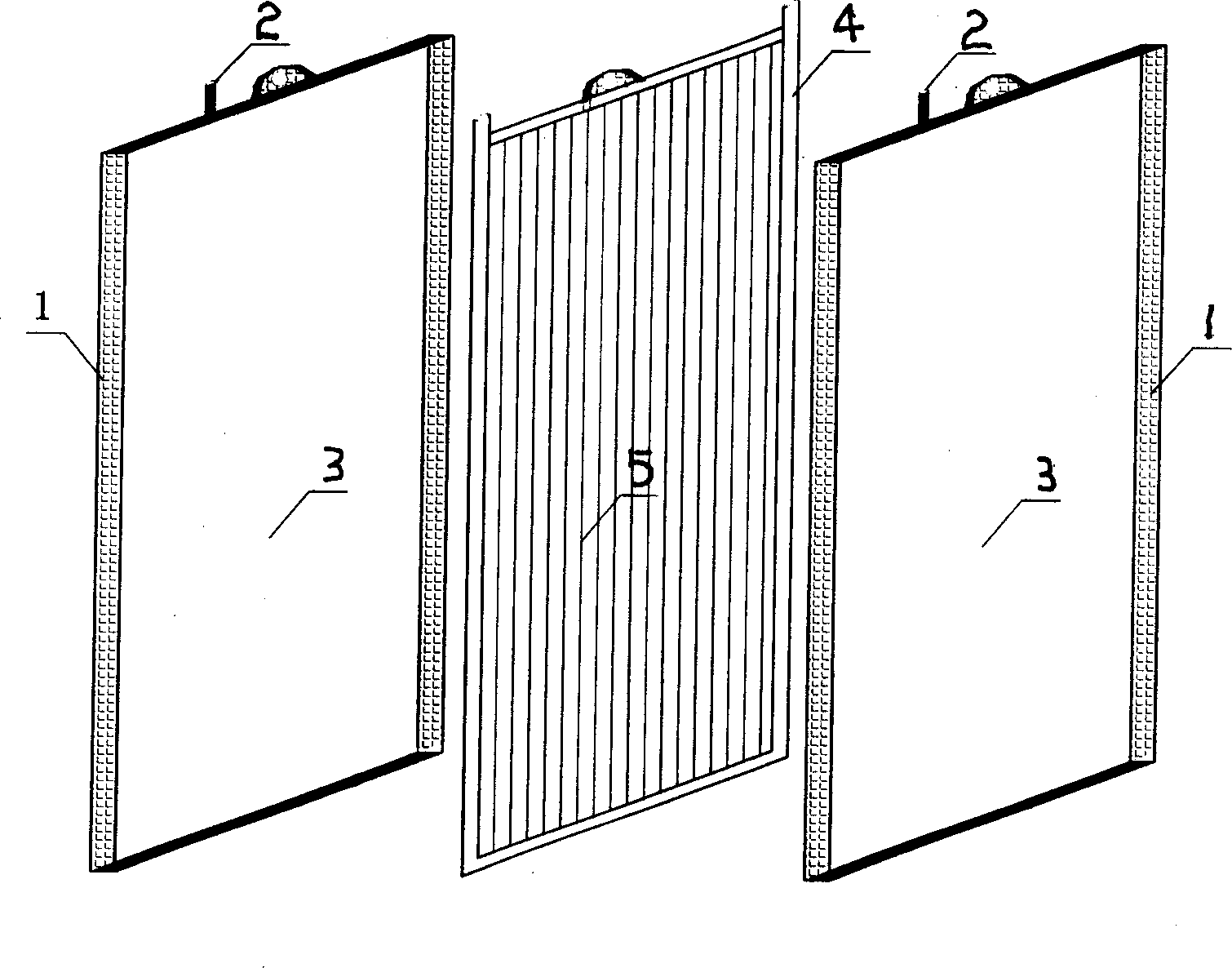 Plate type membrane assembly