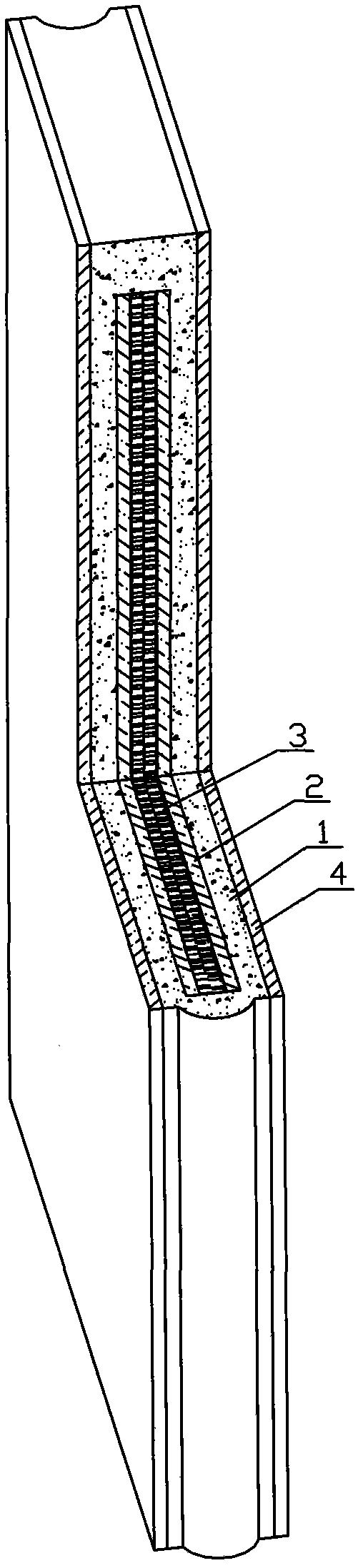 Heat-sound insulating lightweight concrete composite wallboard and manufacturing method thereof