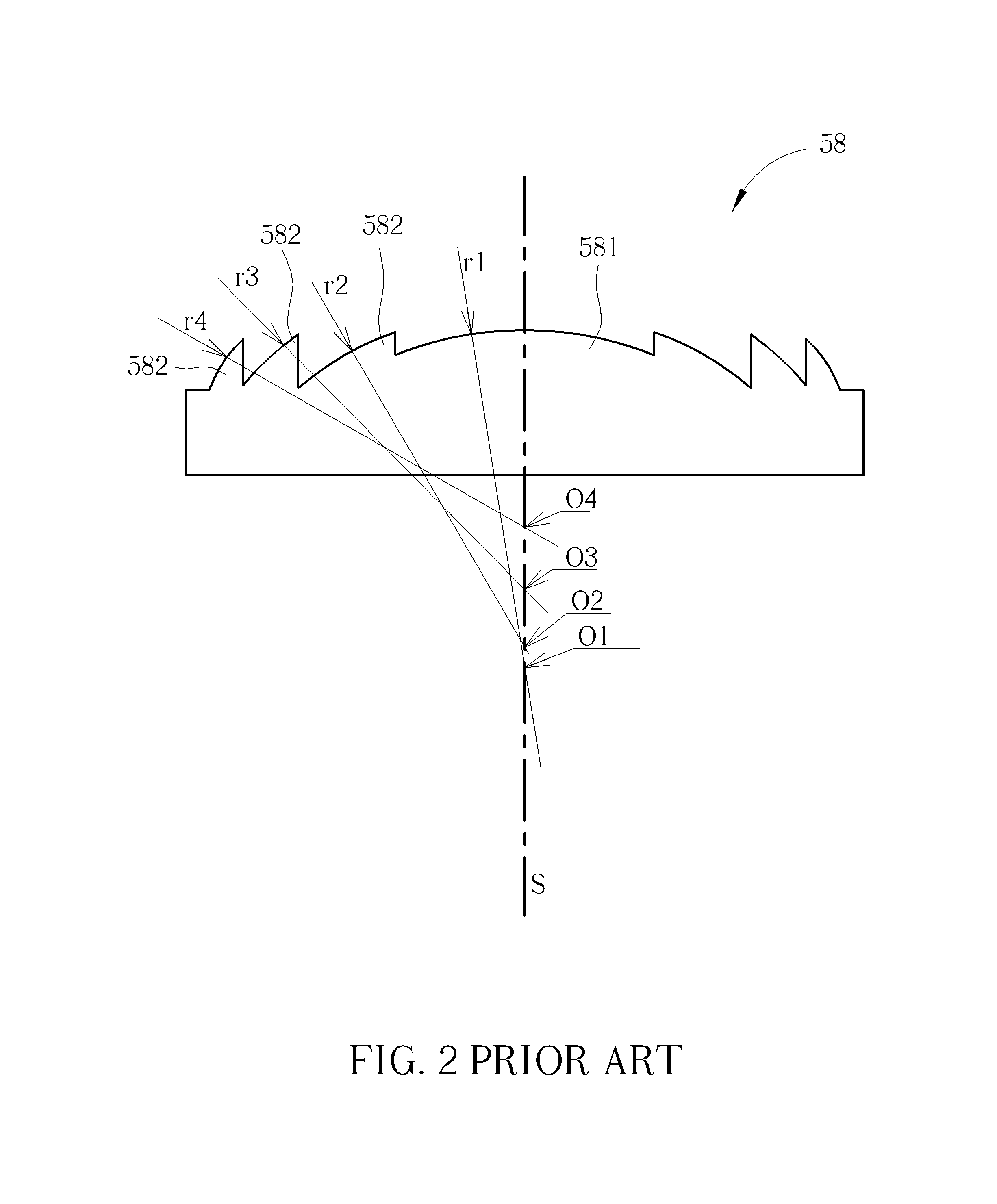 Multi-segment Optical Component and Related Optical Detecting Device Capable of Increasing SNR