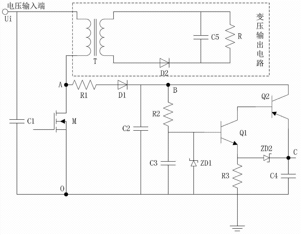 Leakage inductance energy absorption circuit for Flyback converters
