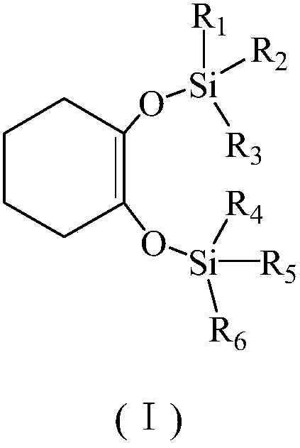 Green synthesis method for 1,2-bi(trialkyl siloxy) cyclohexene