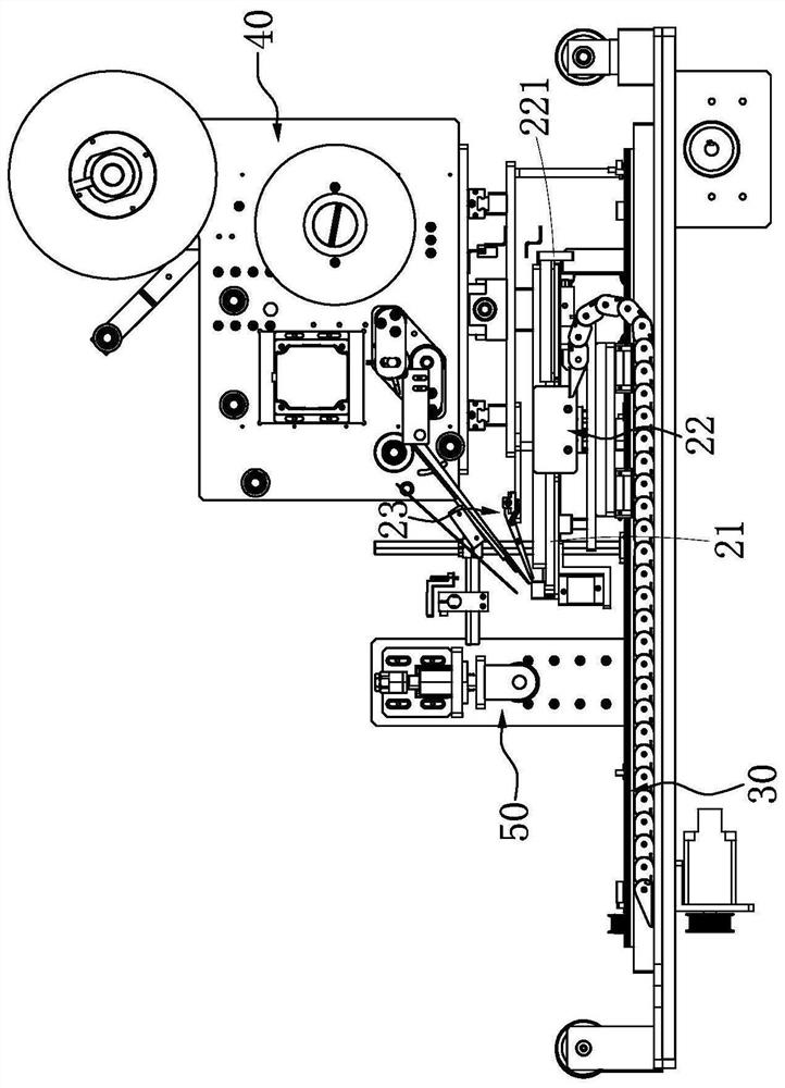 Fixing device for product label attaching and automatic labeling device