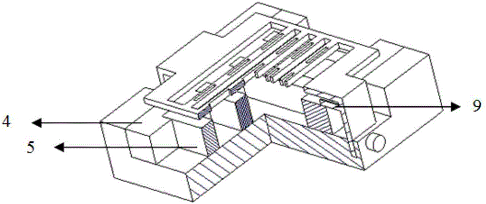 Cement-based material forming test die for embedding electrode