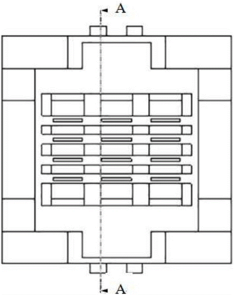 Cement-based material forming test die for embedding electrode