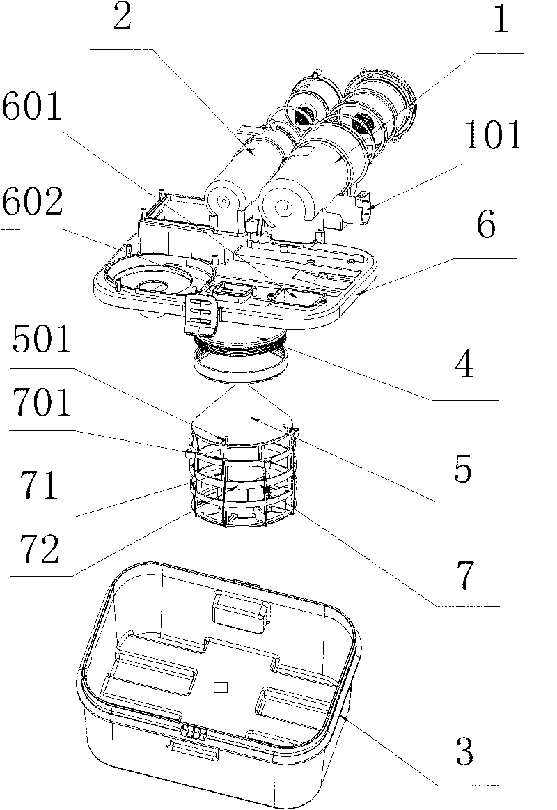 Cyclone dust collecting device of dust collector