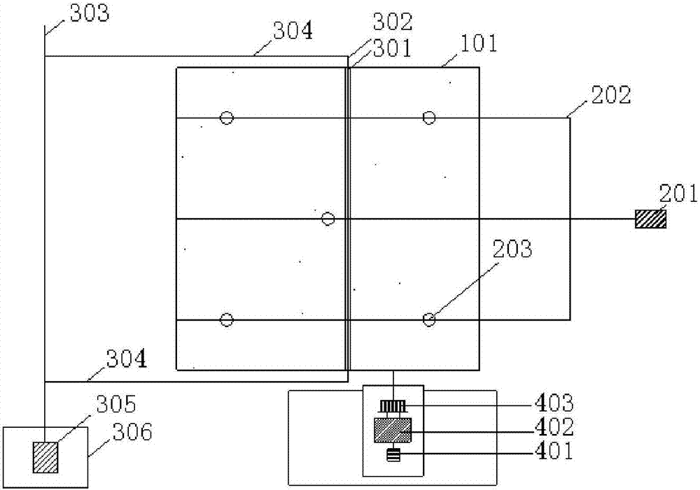 Start-up test system for simulating trench bed deposits disturbed by upstream debris flow