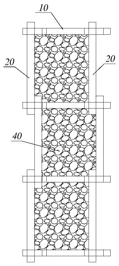 Assembly gravity type retaining wall structure and construction method thereof