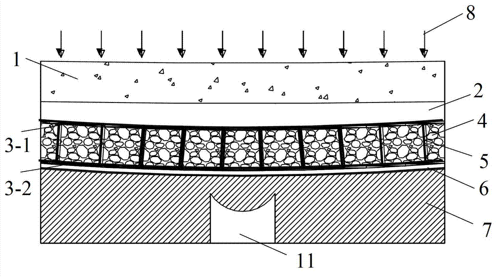 Structure for repairing urban bituminous pavements and construction method thereof