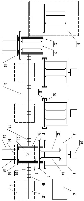 Parallel type winding coating production line