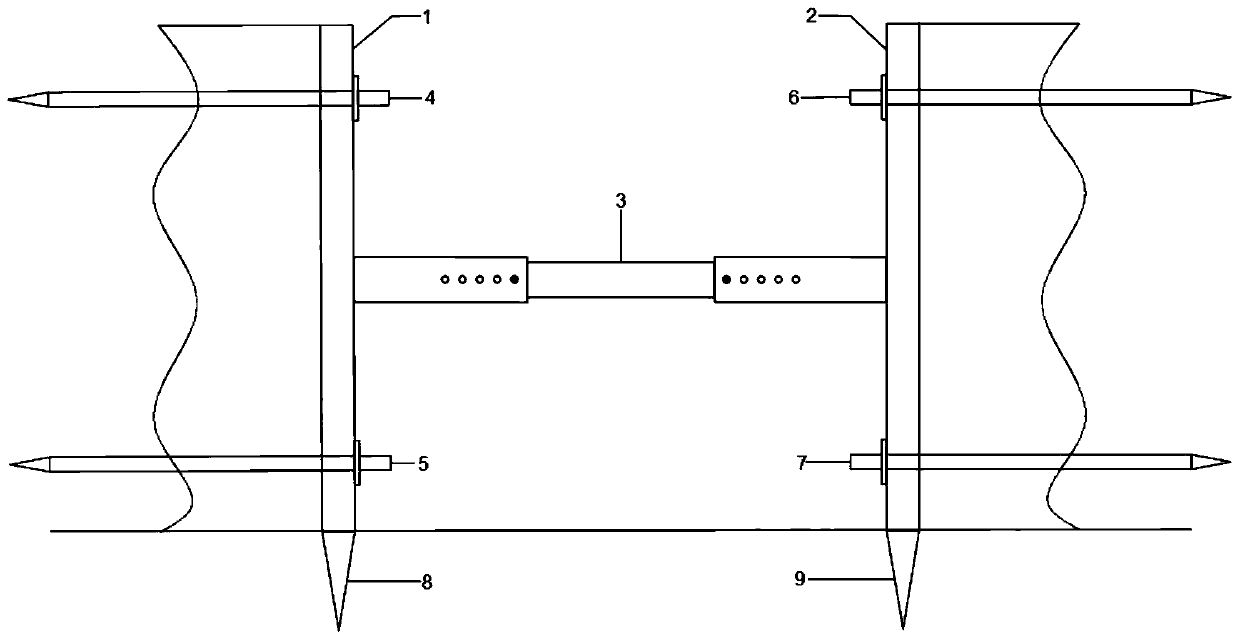 Foundation pit supporting device for civil engineering
