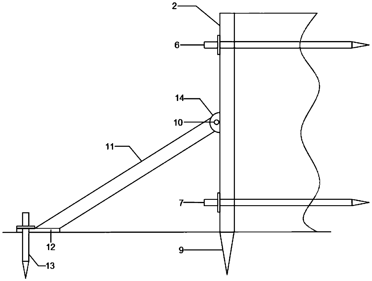Foundation pit supporting device for civil engineering