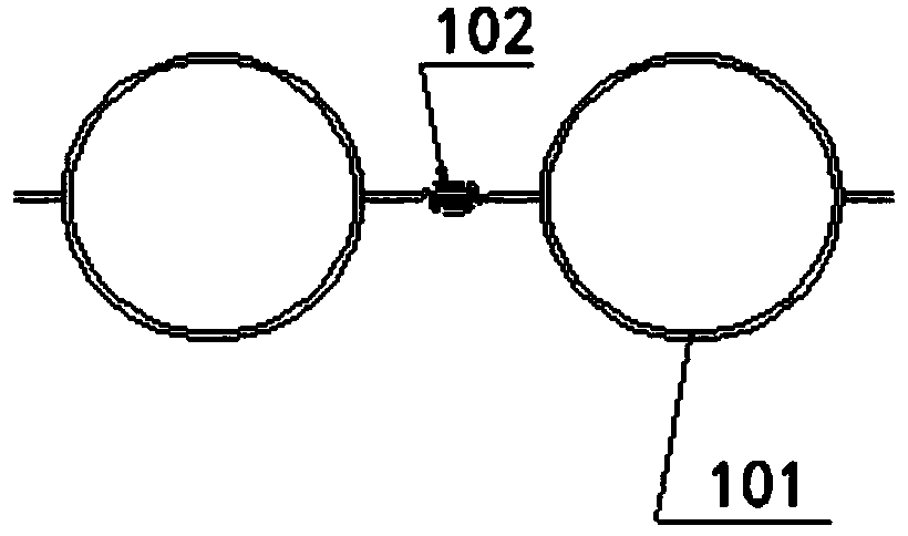 Dewatering enclosure structure of steel pipe larssen sheet piles