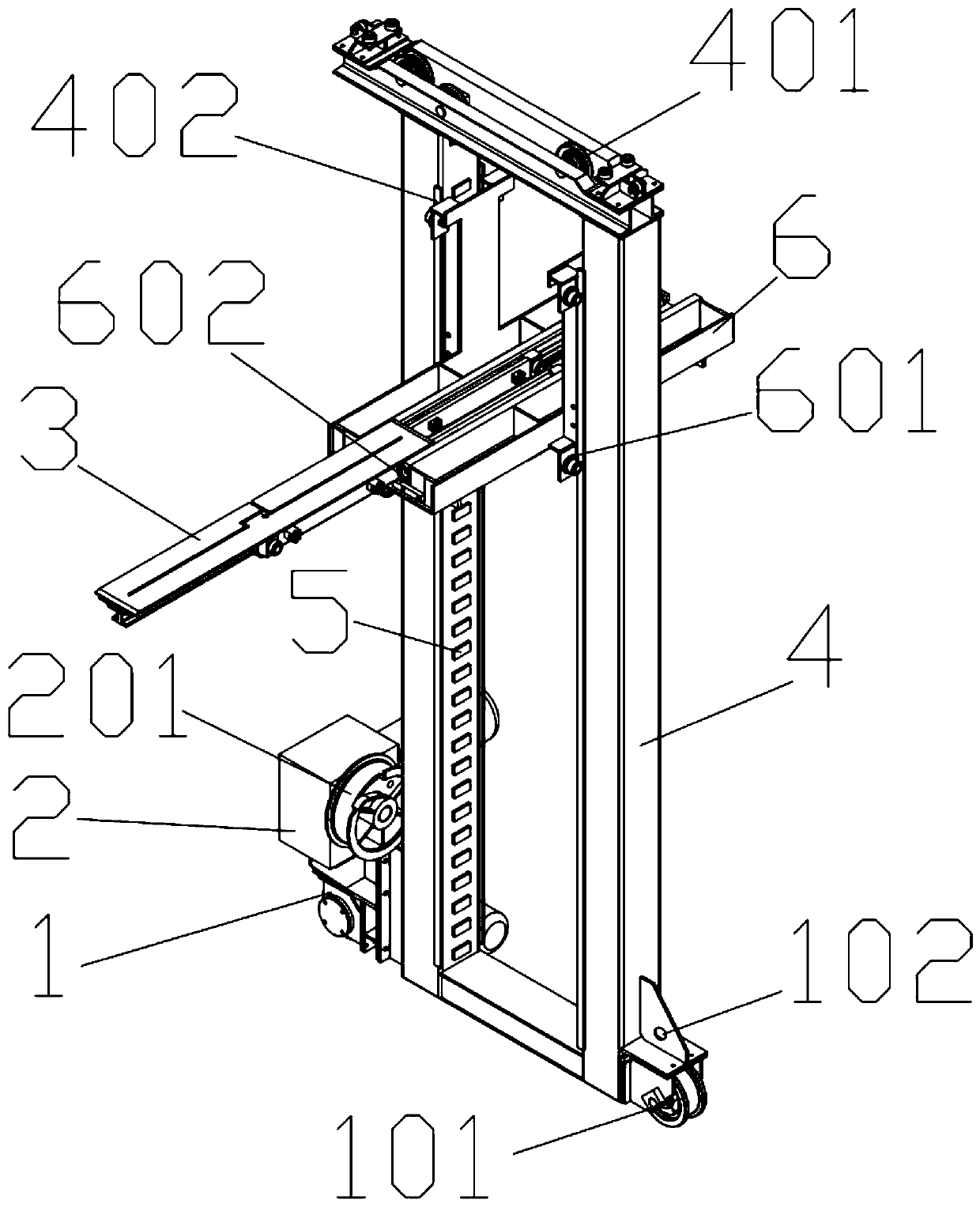 Stacking device for steel inspection laboratory of metallurgical enterprise