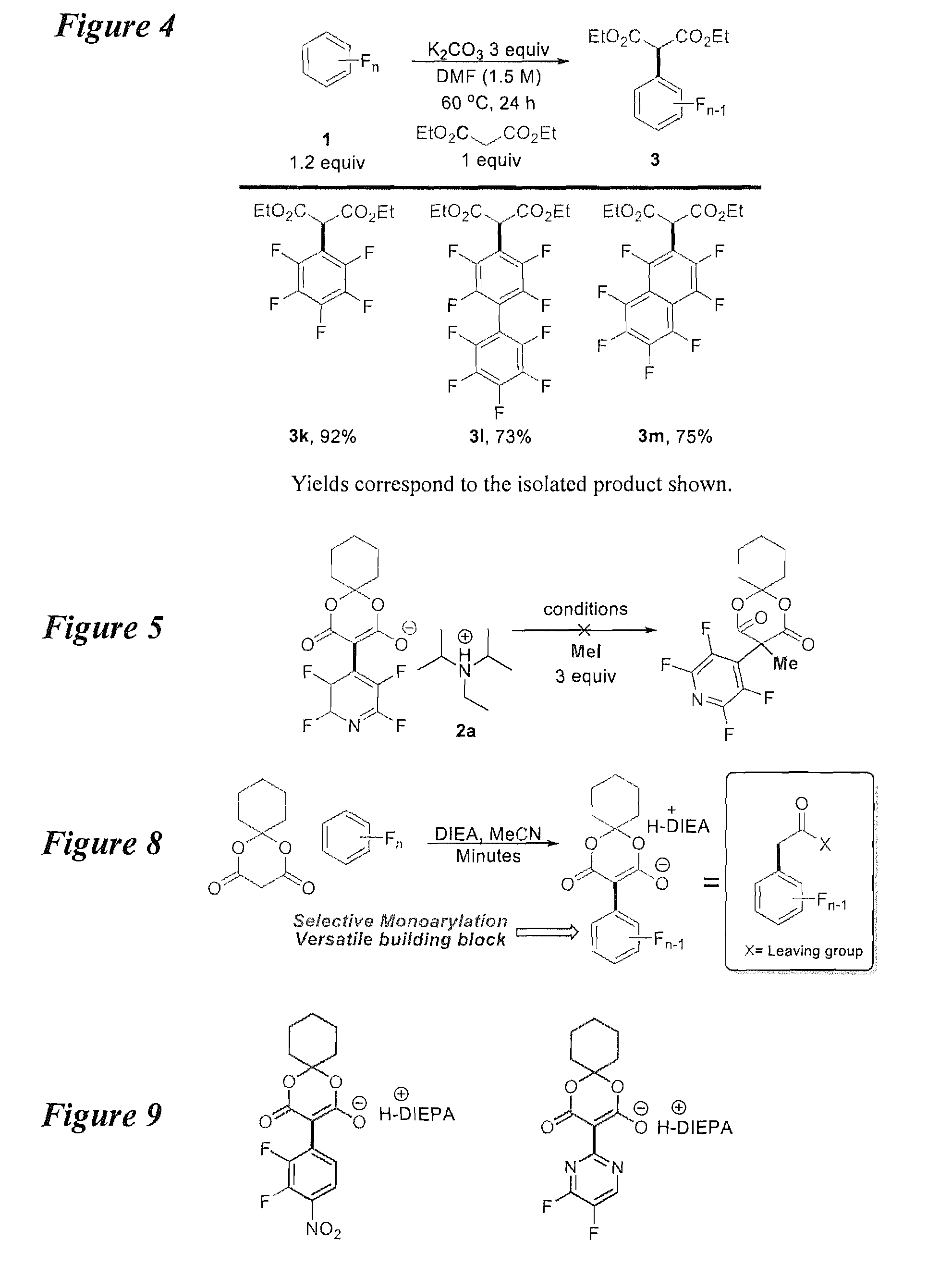 Facile and selective perfluoro-and polyfluoroarylation of meldrums acid