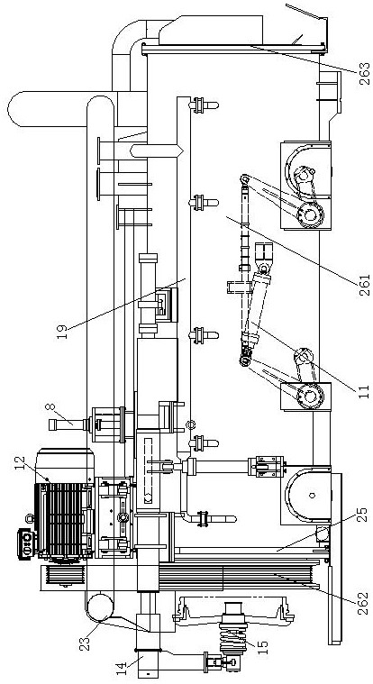 A headless bearing type centrifugal main engine of a centrifugal pipe casting machine