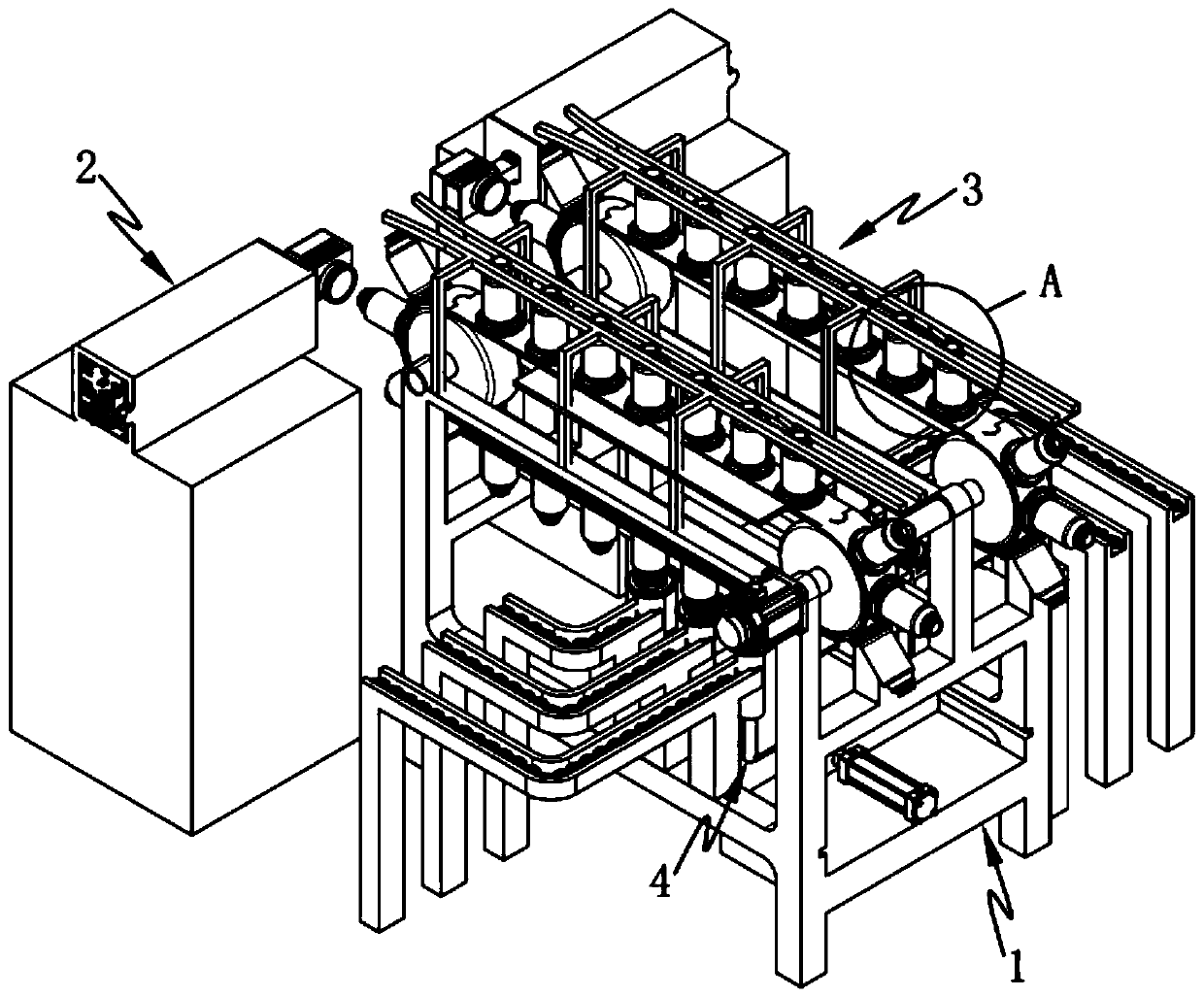 Continuous bottle cap marking production line