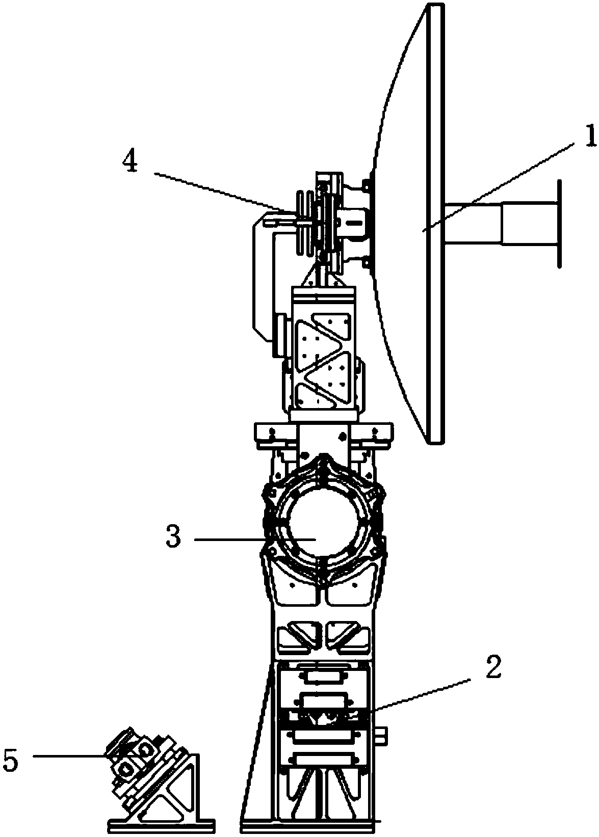 Folding type directional antenna device for satellite