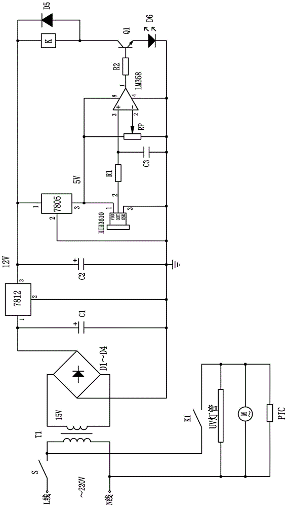 Control circuit with clothes dryer with sterilization function