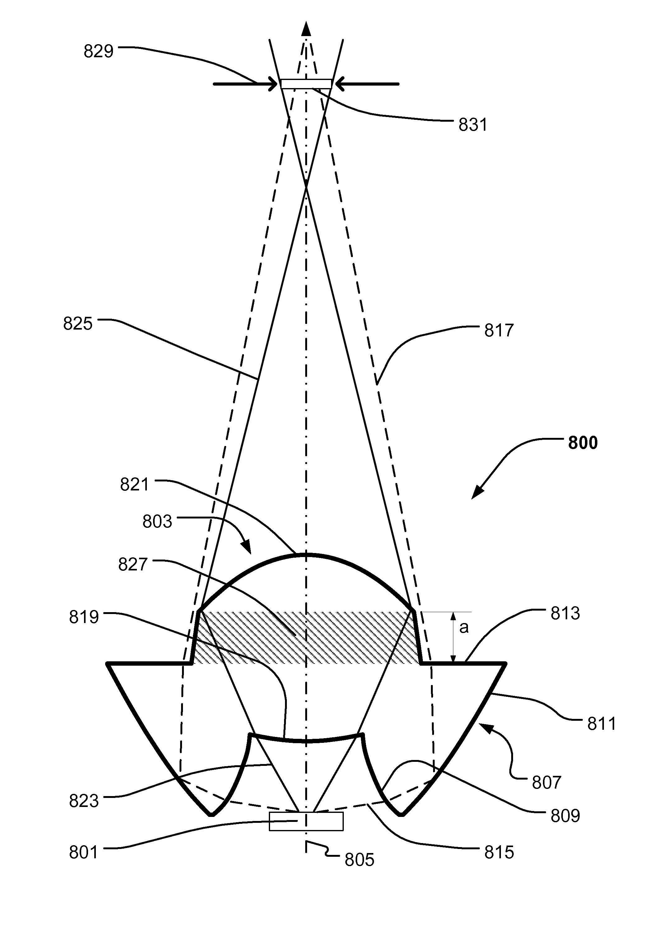 Light Collector With Extended Center Lens