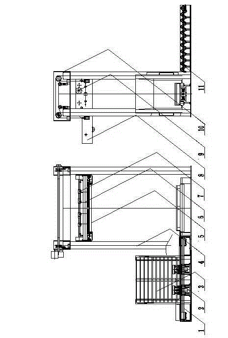 High-capacity lining-plate-free solidification molding hacking machine for building blocks