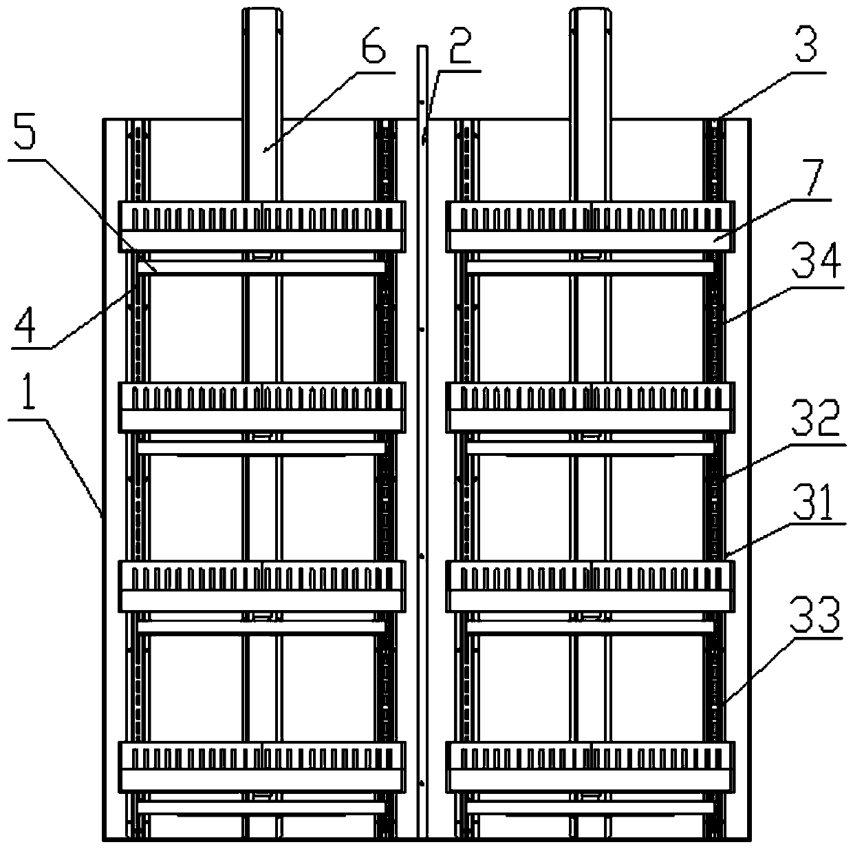 Gravity induction vending machine fixing structure