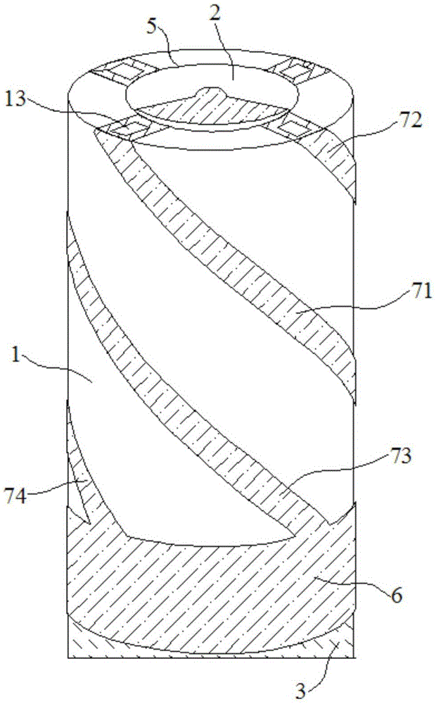 Four-arm helical antenna of novel feed structure