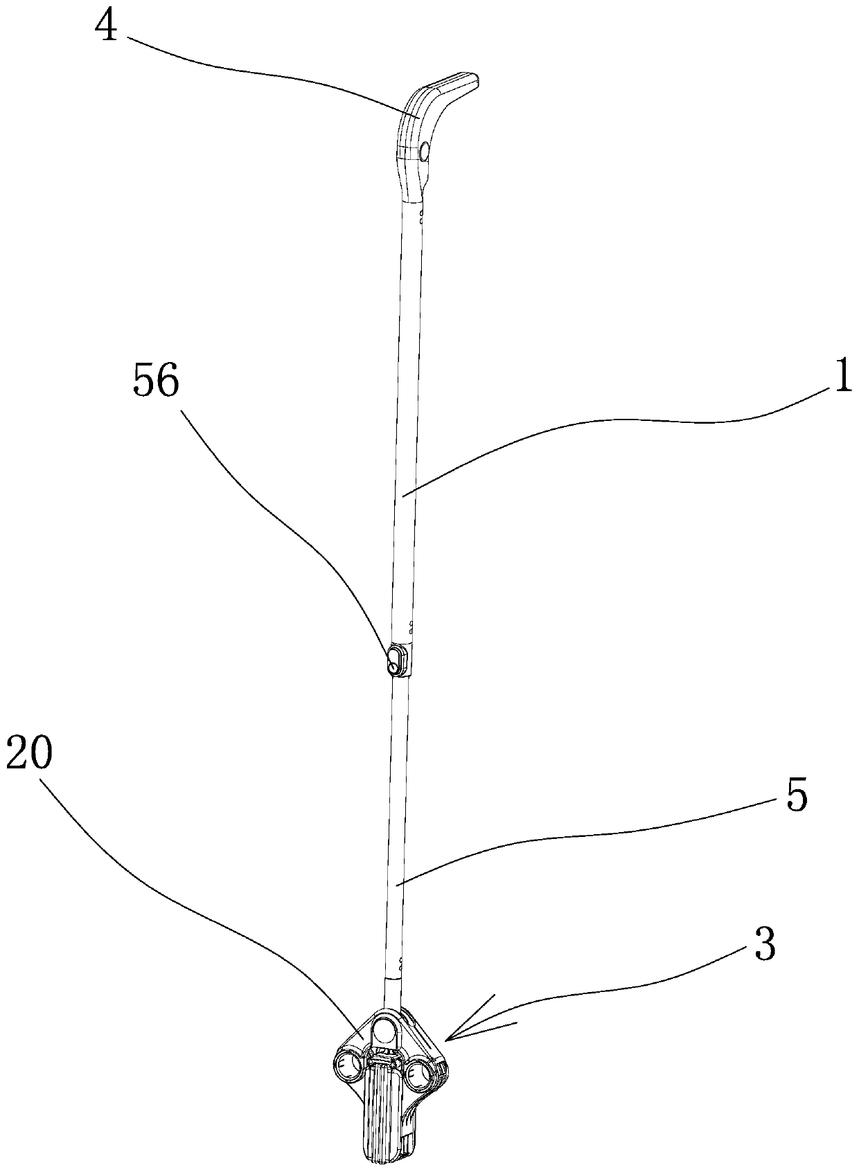 Telescopic folding wringing collodion mop