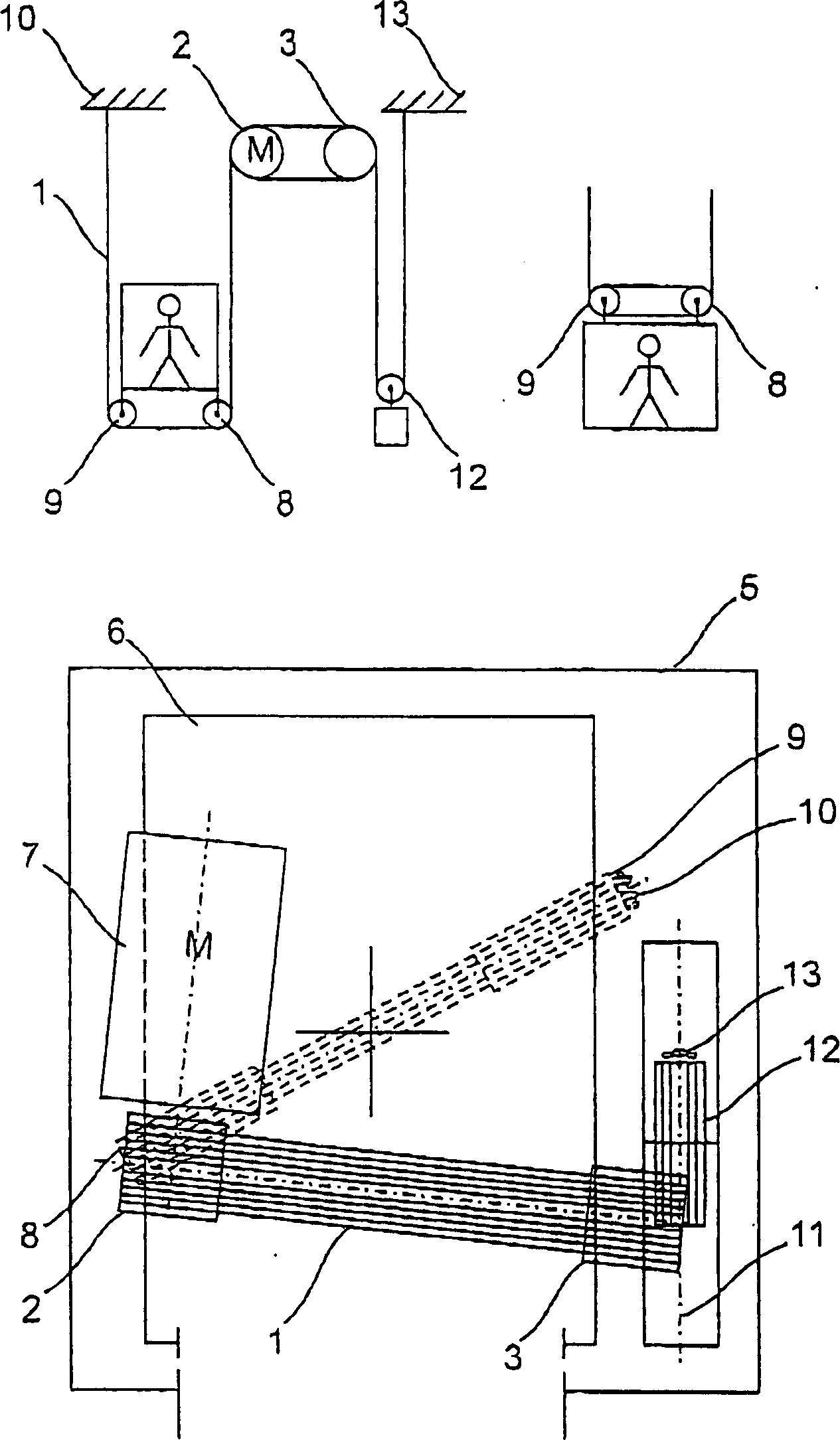 Gearless cable lift with a dual wind drive disk mechanism
