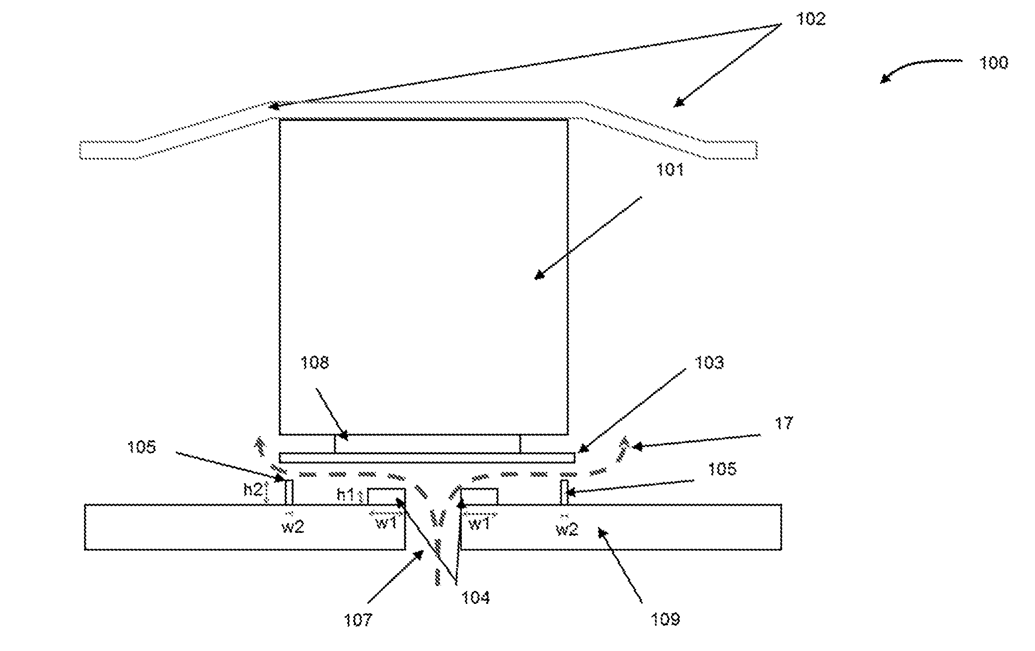 Microfluidic valve having improved tolerance to particles