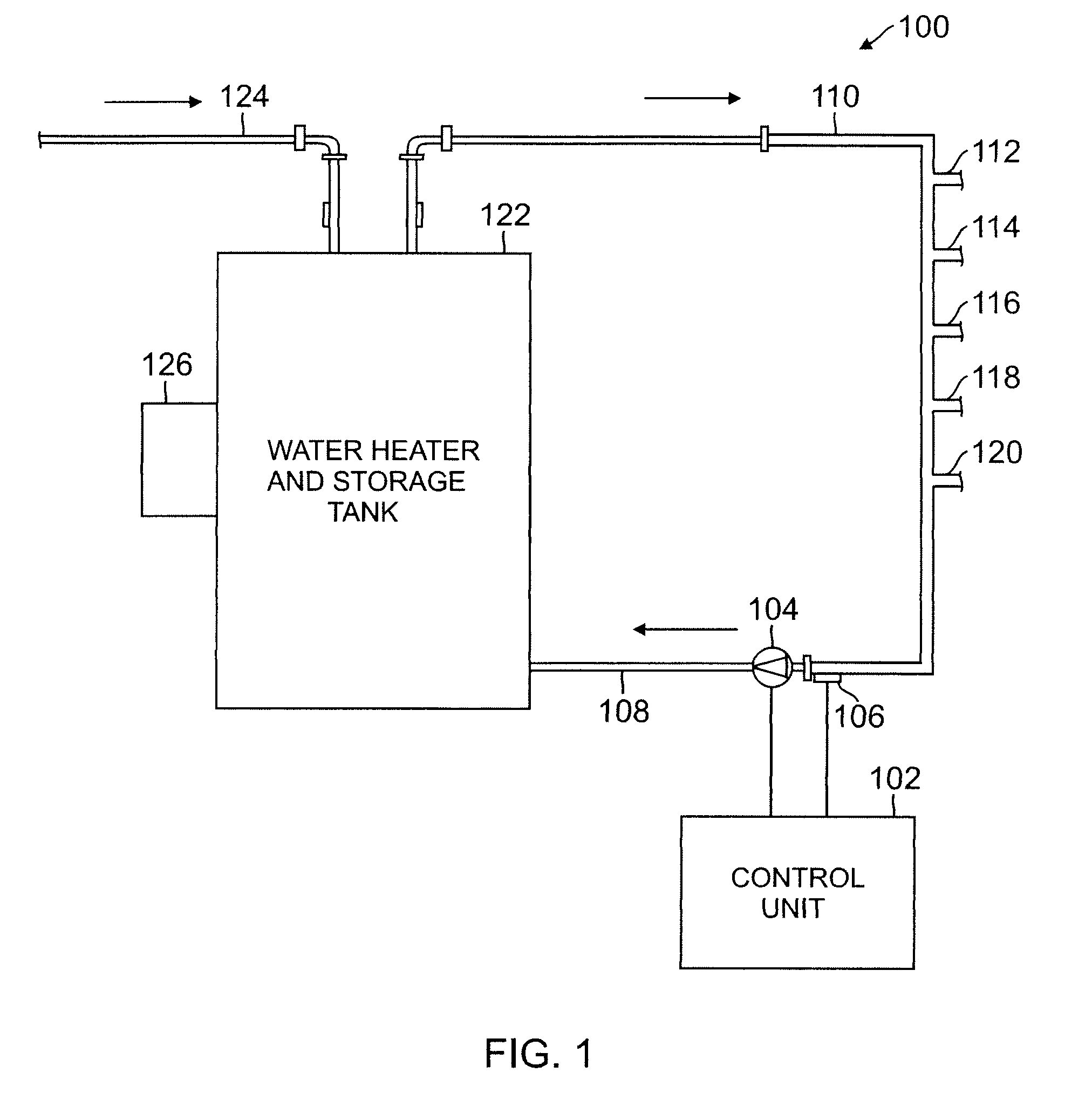 System and method for controlling a pump in a recirculating hot water system