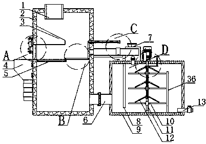 Split type polluted waste water treatment equipment