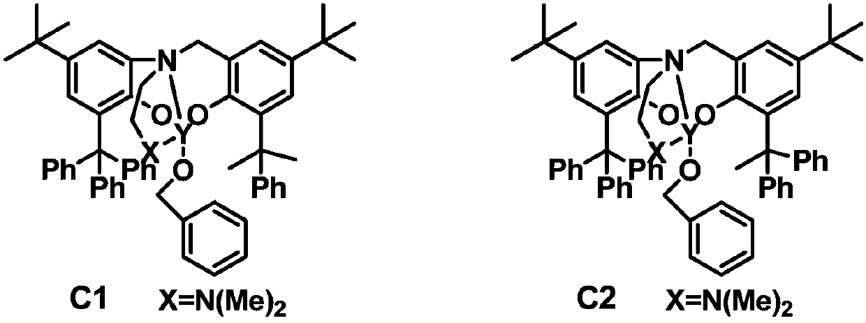 Amine bisphenol tetradentate ligand trivalent rare-earth metal complex and application