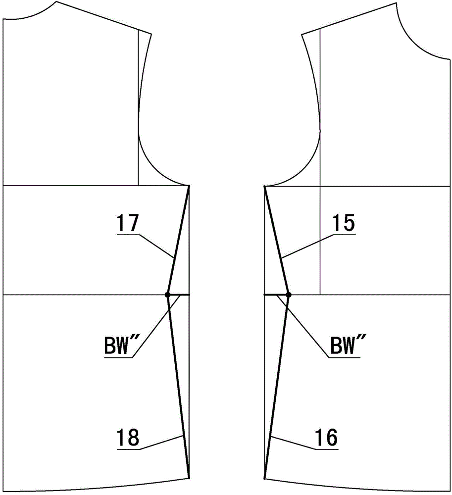 Original number clipping method for clothing equivalent transfer waisting